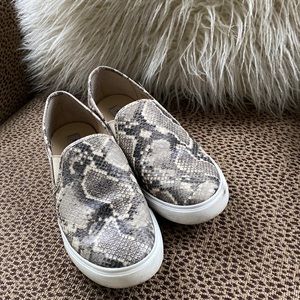 Slip on lizard look & feel Steve Madden athletic shoes. 9.5